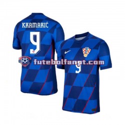 Camisola Alternativo Seleção Croata Andrej Kramaric 9 Euro 2024 Manga Curta ,Homem