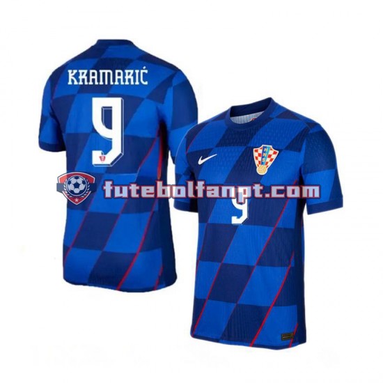 Camisola Alternativo Seleção Croata Andrej Kramaric 9 Euro 2024 Manga Curta ,Homem