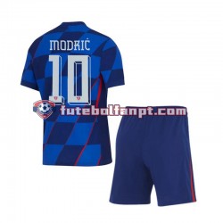 Camisola Alternativo Seleção Croata Luca Modric 10 Euro 2024 Manga Curta ,Criança