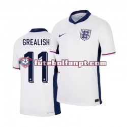 Camisola Principal Seleção Inglesa Jack Grealish 11 Euro 2024 Manga Curta ,Homem