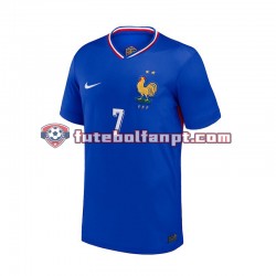 Camisola Principal Seleção Francesa Azul Antoine Griezmann 7 Euro 2024 Manga Curta ,Homem