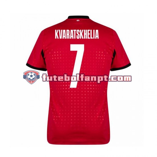 Camisola Alternativa (2ª) Georgia Kvaratskhelia 7 Euro 2024 Manga Curta ,Homem