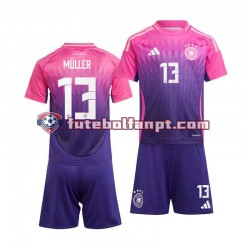 Camisola Alternativo Seleção Alemã Thomas Muller 13 Euro 2024 Manga Curta ,Criança