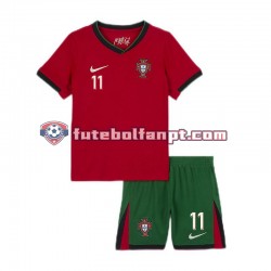 Camisola Principal Seleção Portuguesa Joao Felix 11 Euro 2024 Manga Curta ,Criança