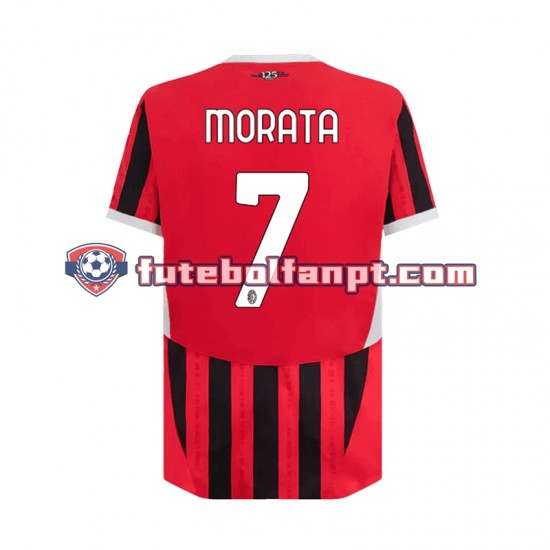 Camisola Principal AC Milan Alvaro Morata 7 Época 2024/2025 Manga Curta ,Homem