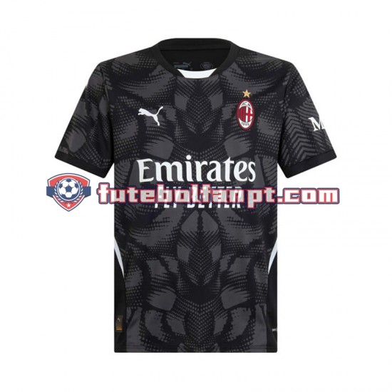 Camisola Principal Guarda-redes AC Milan Preto Época 2024/2025 Manga Curta ,Homem