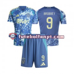 Camisola Alternativo AFC Ajax Brian Brobbey 9 Época 2024/2025 Manga Curta ,Criança