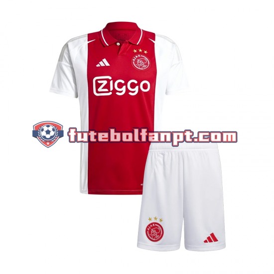 Camisola Principal AFC Ajax Época 2024/2025 Manga Curta ,Criança