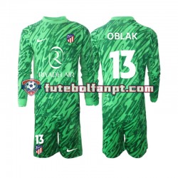 Camisola Alternativo Guarda-redes Atlético Madrid Jan Oblak 13 Época 2024/2025 Manga Comprida ,Criança