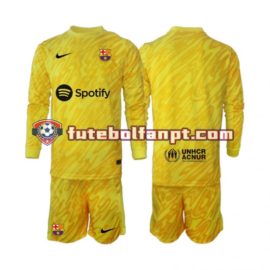 Camisola Alternativo Guarda-redes FC Barcelona Época 2024/2025 Manga Comprida ,Criança