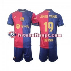 Camisola Principal FC Barcelona UCL Font Lamine Yamal 19 Época 2024/2025 Manga Curta ,Criança