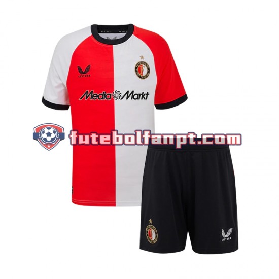 Camisola Principal Feyenoord Rotterdam Época 2024/2025 Manga Curta ,Criança