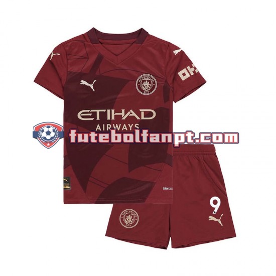 Camisola Alternativa (2ª) Manchester City Erling Haaland 9 Época 2024/2025 Manga Curta ,Criança