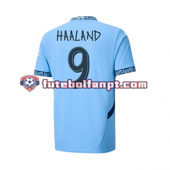 Camisola Principal Manchester City UCL Font Haaland 9 Época 2024/2025 Manga Curta ,Homem