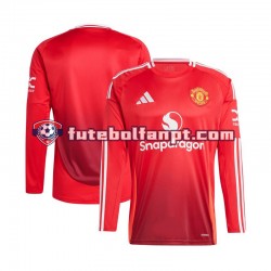 Camisola Principal Manchester United Vermelho Época 2024/2025 Manga Comprida ,Homem