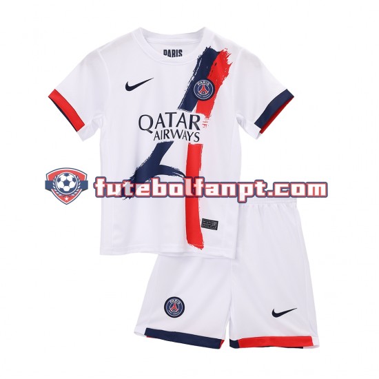 Camisola Alternativo Paris Saint-Germain Época 2024/2025 Manga Curta ,Criança