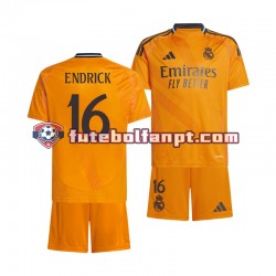 Camisola Alternativo Real Madrid ENDRICK 16 Época 2024/2025 Manga Curta ,Criança