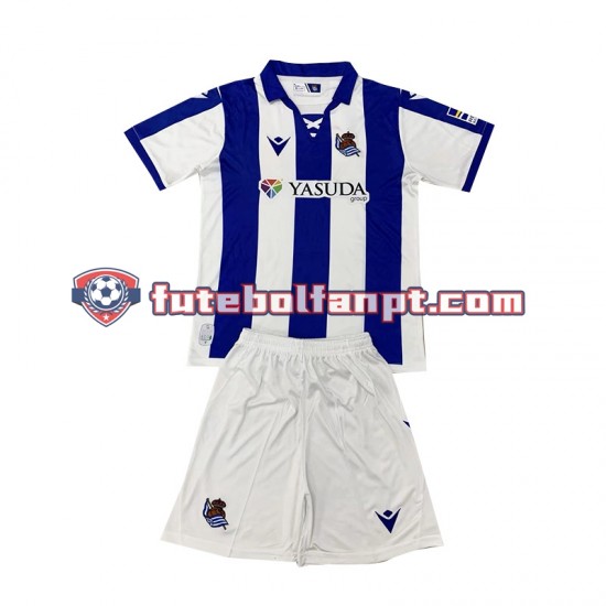 Camisola Principal Real Sociedad Época 2024/2025 Manga Curta ,Criança