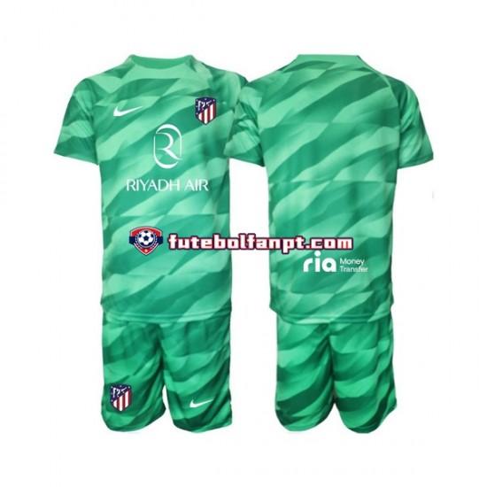 Camisola Alternativo Guarda-redes Atlético Madrid Verde Época 2023/2024 Manga Curta ,Criança