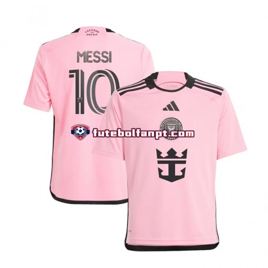 Camisola Principal Inter Miami Lionel Messi 10 2024 Manga Curta ,Homem