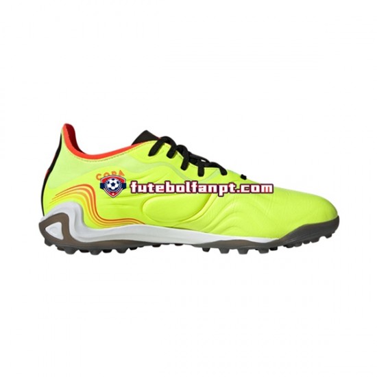 Amarelo Adidas COPA SENSE.1 TF Game Data Chuteiras de futebol