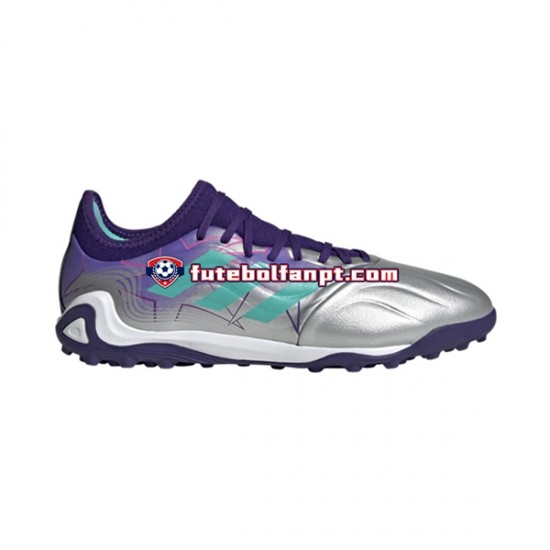 Roxo Branco Adidas COPA SENSE.3 TF Champions Code Chuteiras de futebol