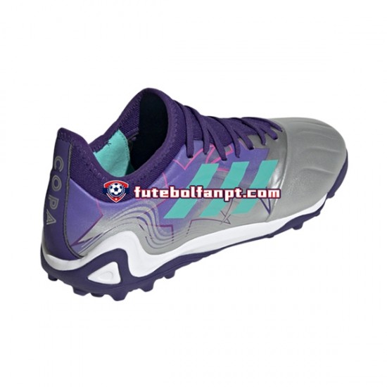 Roxo Branco Adidas COPA SENSE.3 TF Champions Code Chuteiras de futebol