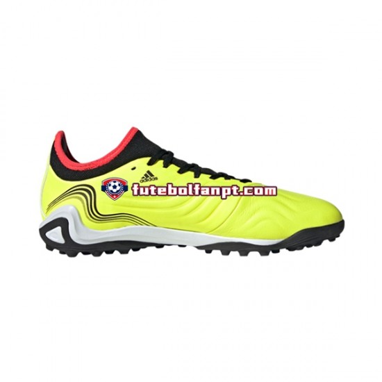 Amarelo Adidas COPA SENSE.3 TF Game Data Chuteiras de futebol