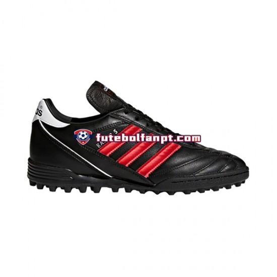 Vermelho Preto Adidas Classic Kaiser 3 Team TF Stripes Chuteiras de futebol