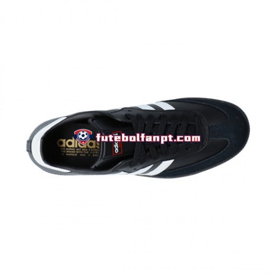 Branco Preto Adidas Classic Samba Hallenschuh Leder Chuteiras de futebol