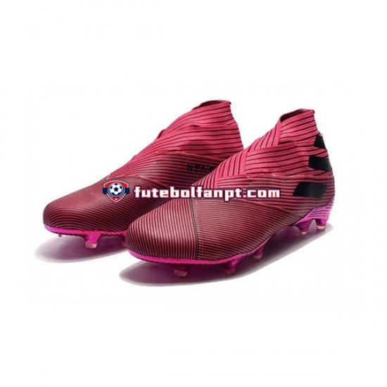 Rosa Preto Adidas Nemeziz9 FG Chuteiras de futebol