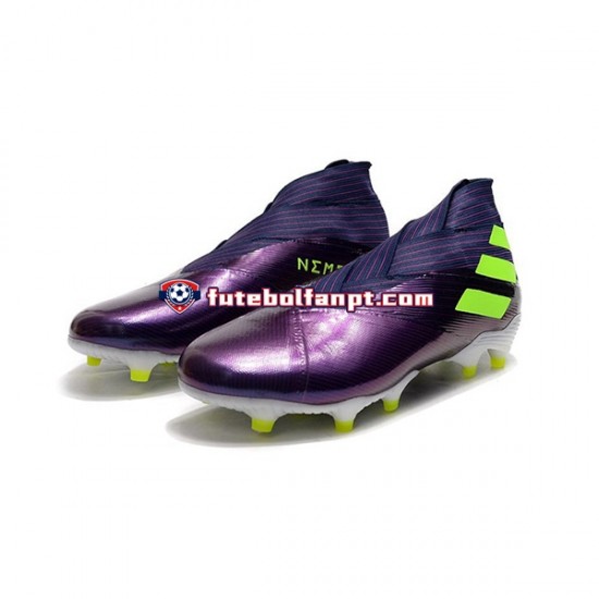 Roxo Amarelo Adidas Nemeziz9 FG Chuteiras de futebol