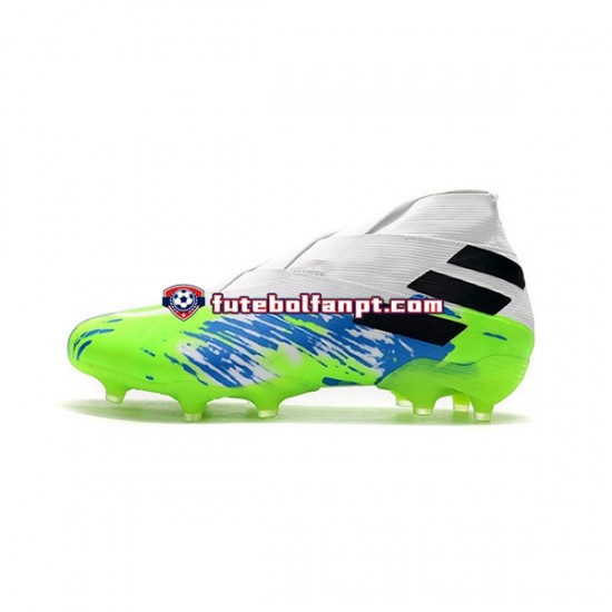 Azul Branco Verde Adidas Nemeziz9 FG Chuteiras de futebol