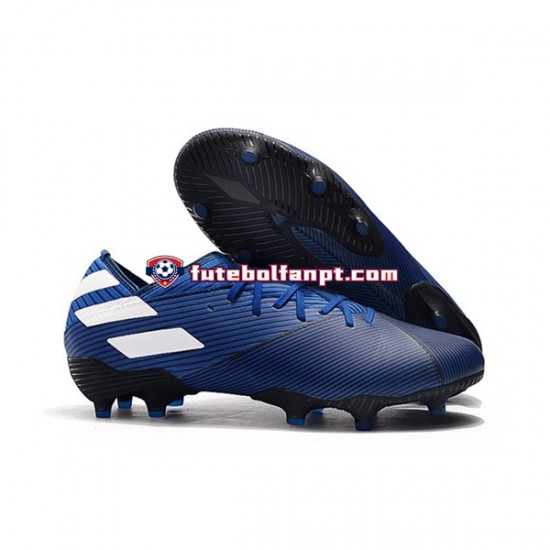 Azul Branco Adidas Nemeziz9.1 FG Chuteiras de futebol