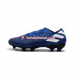 Azul Branco Adidas Nemeziz9.1 FG Chuteiras de futebol