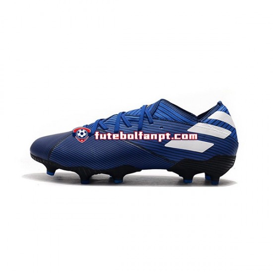 Azul Branco Adidas Nemeziz9.1 FG Chuteiras de futebol