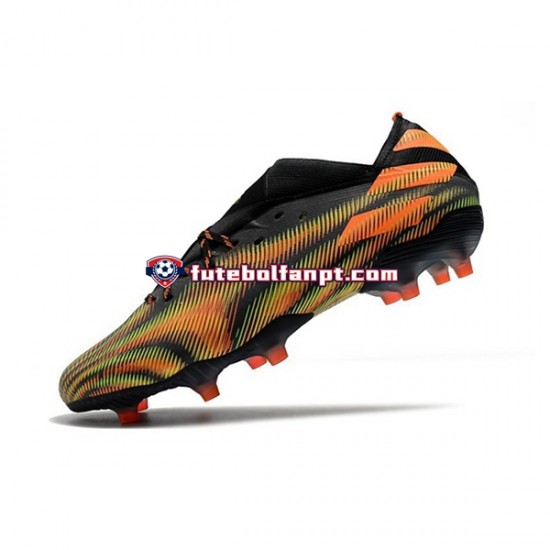 Rosa Verde Preto Adidas Nemeziz9.1 FG Chuteiras de futebol