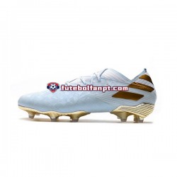 Ouro Branco Adidas Nemeziz9.1 FG LIMITED EDITION Chuteiras de futebol