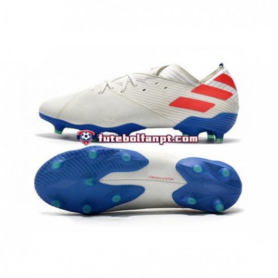 Vermelho Azul Branco Adidas Nemeziz9.1 FG Chuteiras de futebol