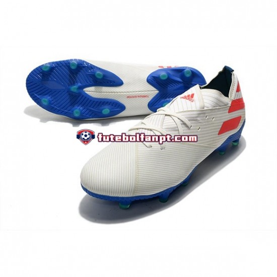 Vermelho Azul Branco Adidas Nemeziz9.1 FG Chuteiras de futebol