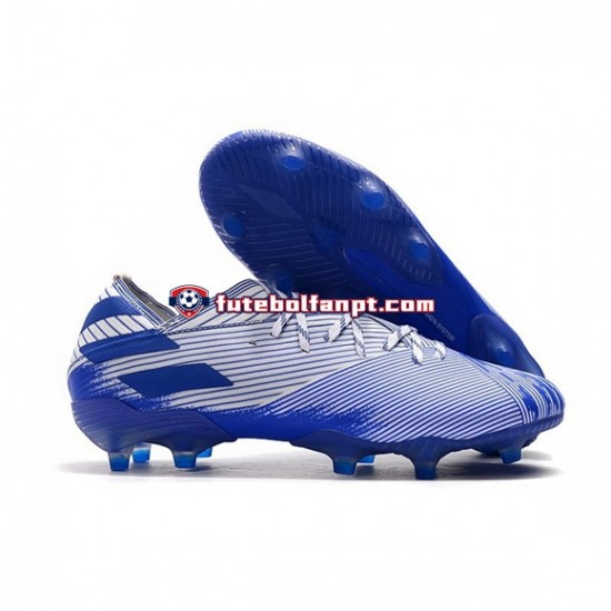 Azul Branco Adidas Nemeziz9.1 FG Chuteiras de futebol