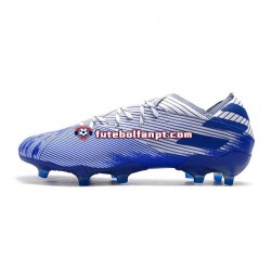 Azul Branco Adidas Nemeziz9.1 FG Chuteiras de futebol