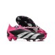 Rosa Branco Preto Adidas Predator ACCURACY FG Chuteiras de futebol