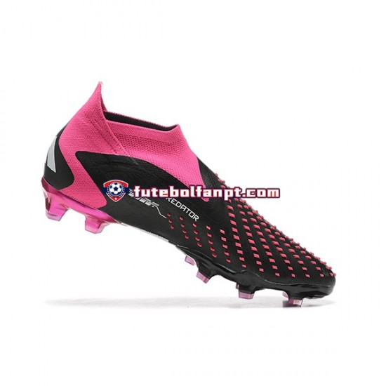 Rosa Branco Preto Adidas Predator ACCURACY FG Chuteiras de futebol