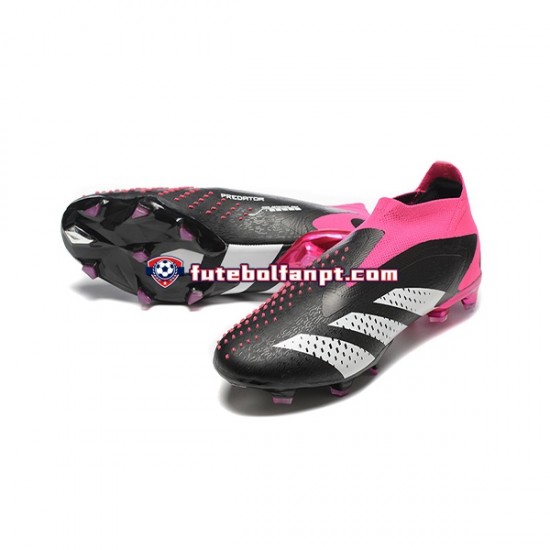 Rosa Branco Preto Adidas Predator ACCURACY FG Chuteiras de futebol