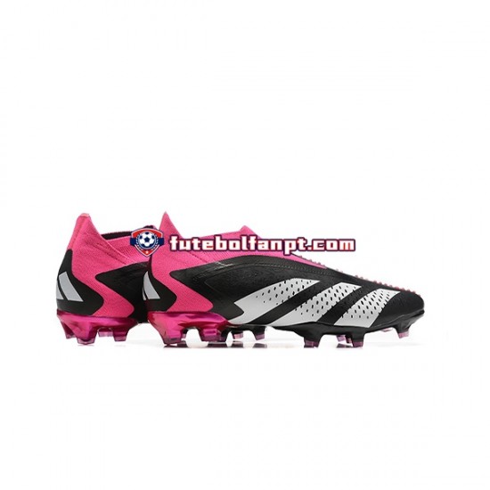 Rosa Branco Preto Adidas Predator ACCURACY FG Chuteiras de futebol