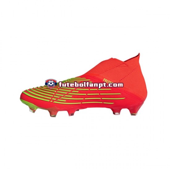 Vermelho Verde Adidas Predator EDGE FG Game Data Chuteiras de futebol