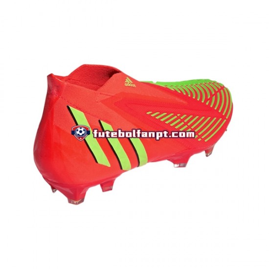 Vermelho Verde Adidas Predator EDGE FG Game Data Chuteiras de futebol