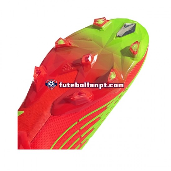 Vermelho Verde Adidas Predator EDGE FG Game Data Chuteiras de futebol