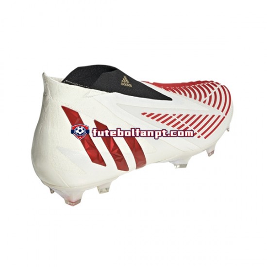 Vermelho Ouro Branco Adidas Predator EDGE FG Showdown Chuteiras de futebol